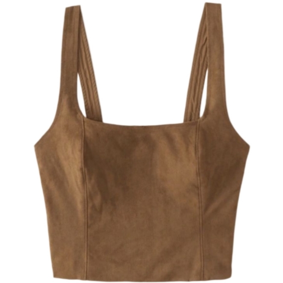 Abercrombie & Fitch Suede Crop Top - Picture 5 of 5
